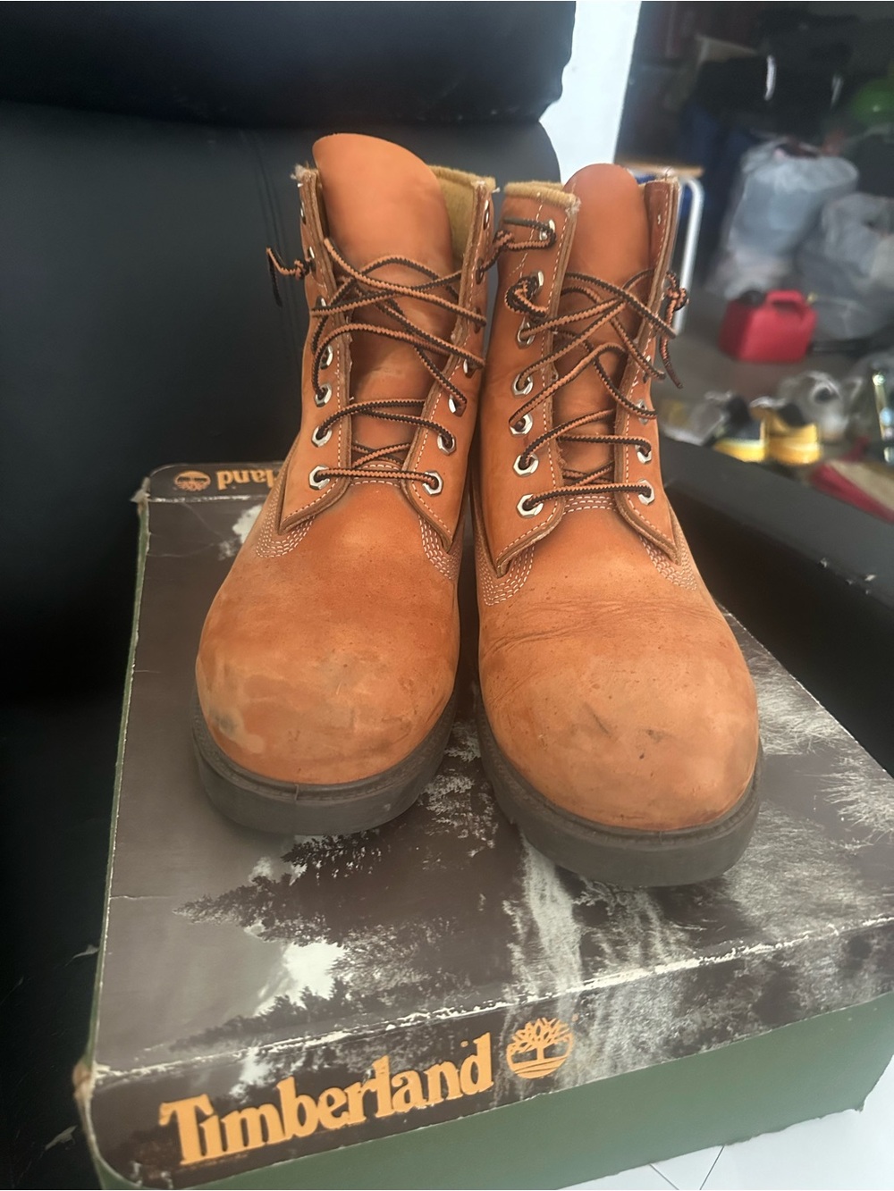 Timberland Men's Wheat Tan Lace-Up Work Boots